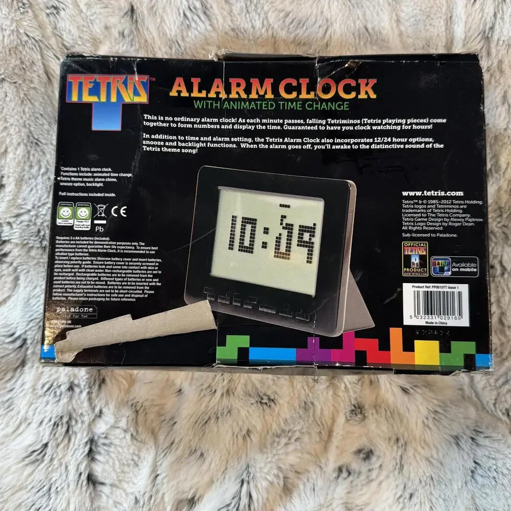 Tetris Digital Alarm Clock Vintage Video Game Decor Animated‎ Paladone